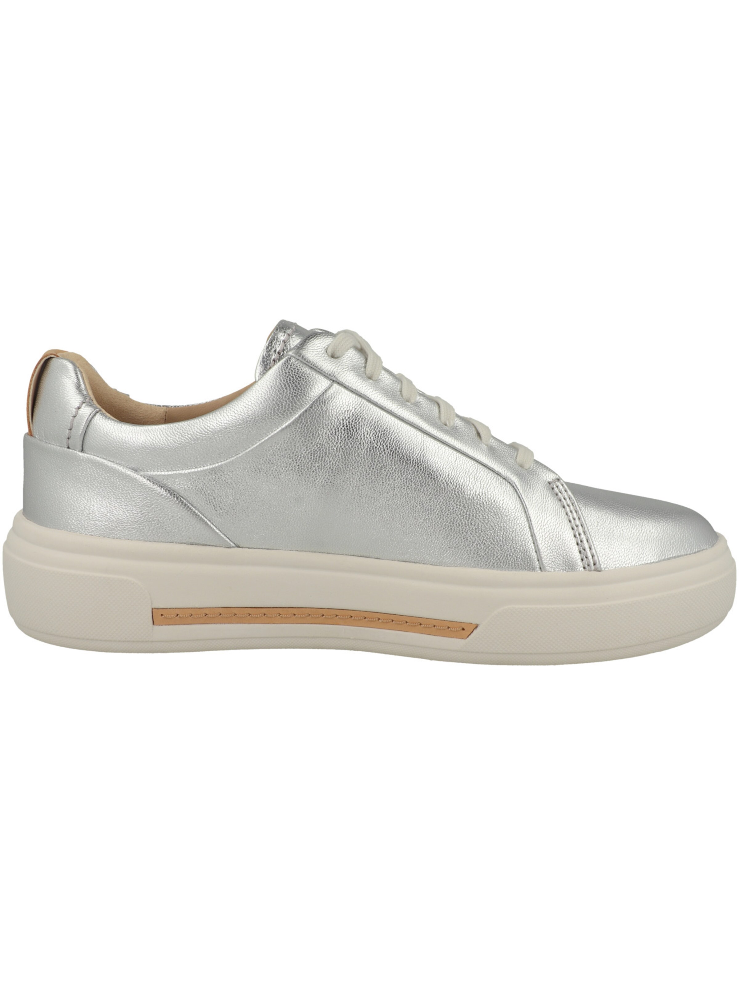 CLARKS - Sapatilhas baixas 'Hollyhock Walk' em prata