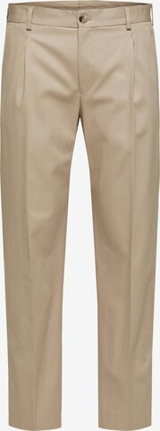 Pantalon à plis 'GIBSON' SELECTED HOMME en beige : devant