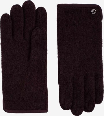 KESSLER Full Finger Gloves 'SASHA' in Brown: front