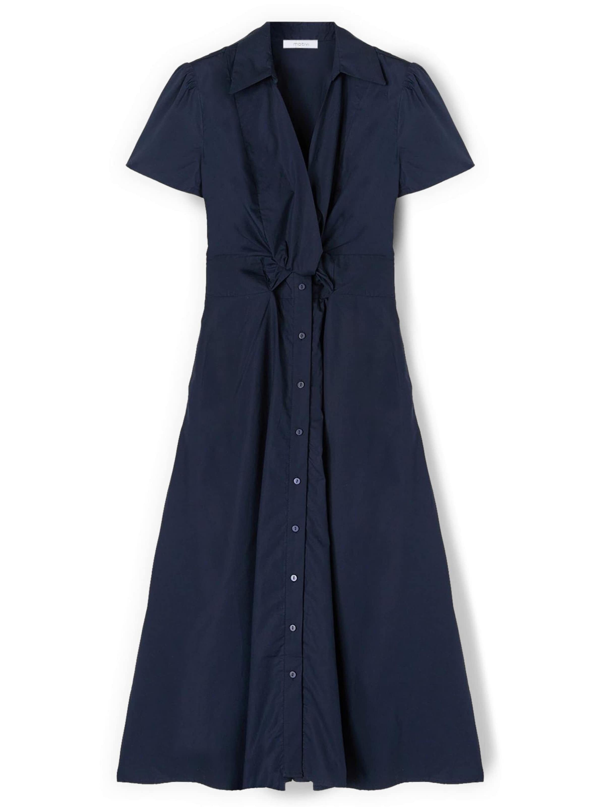 Robe-chemise MOTIVI en bleu : devant