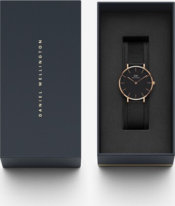 Daniel Wellington Zegarek analogowy 'Petite Ashfield RG Black' w kolorze czarny