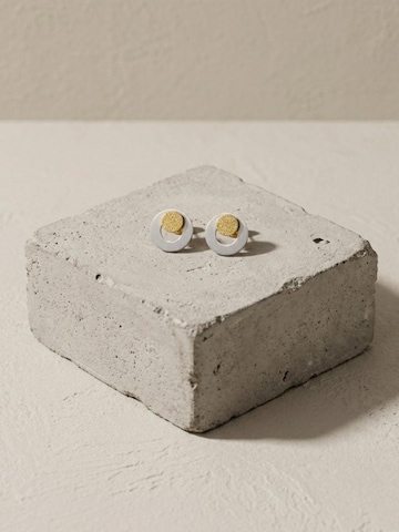 DNSK Copenhagen Øreringe 'LIV Waterproof Silver Stainless Steel Multi Dot Earrings – Brushed/Sanded Finish' i guld