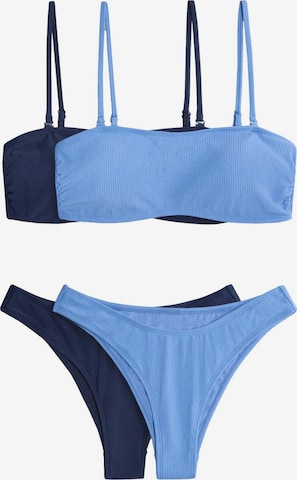The SetBandeau Bikini - plava boja: prednji dio
