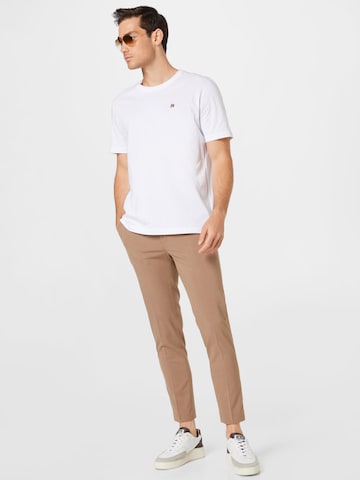 Coupe slim Pantalon à plis BURTON MENSWEAR LONDON en marron