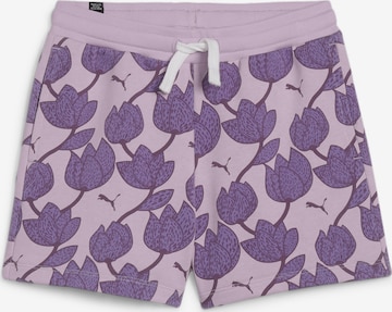 PUMA Pants 'Ess+' in Purple: front