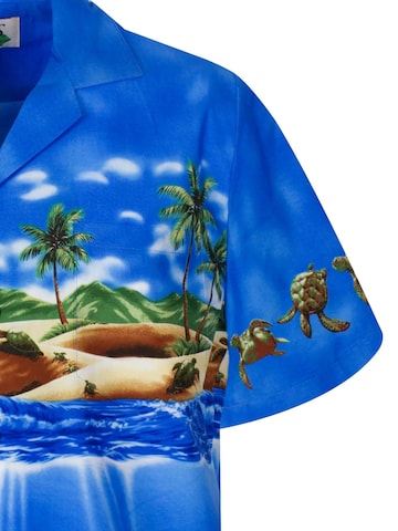KY's Regular fit Overhemd 'Turtle OLD' in Blauw