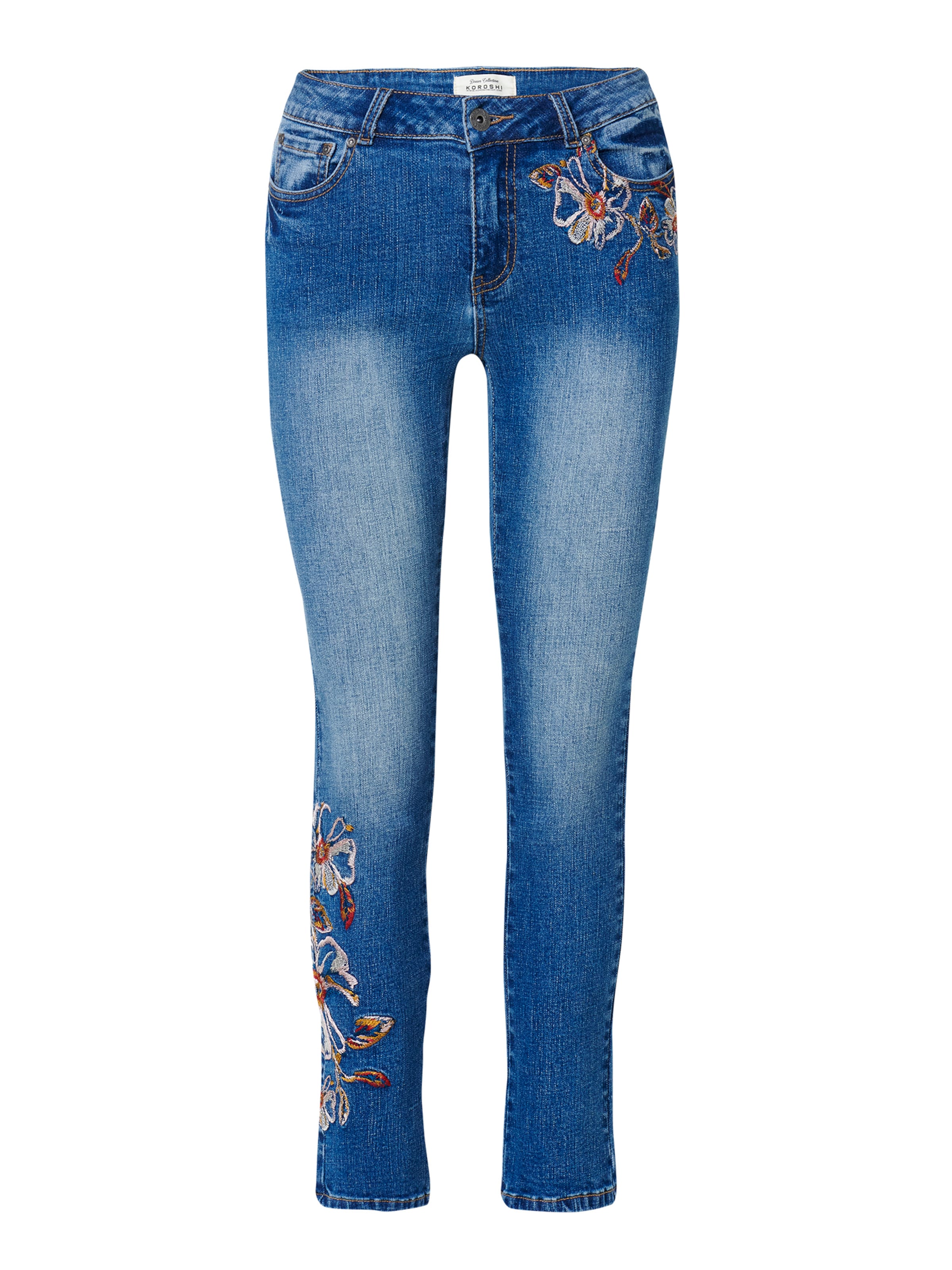 Coupe slim Jean KOROSHI en bleu : devant