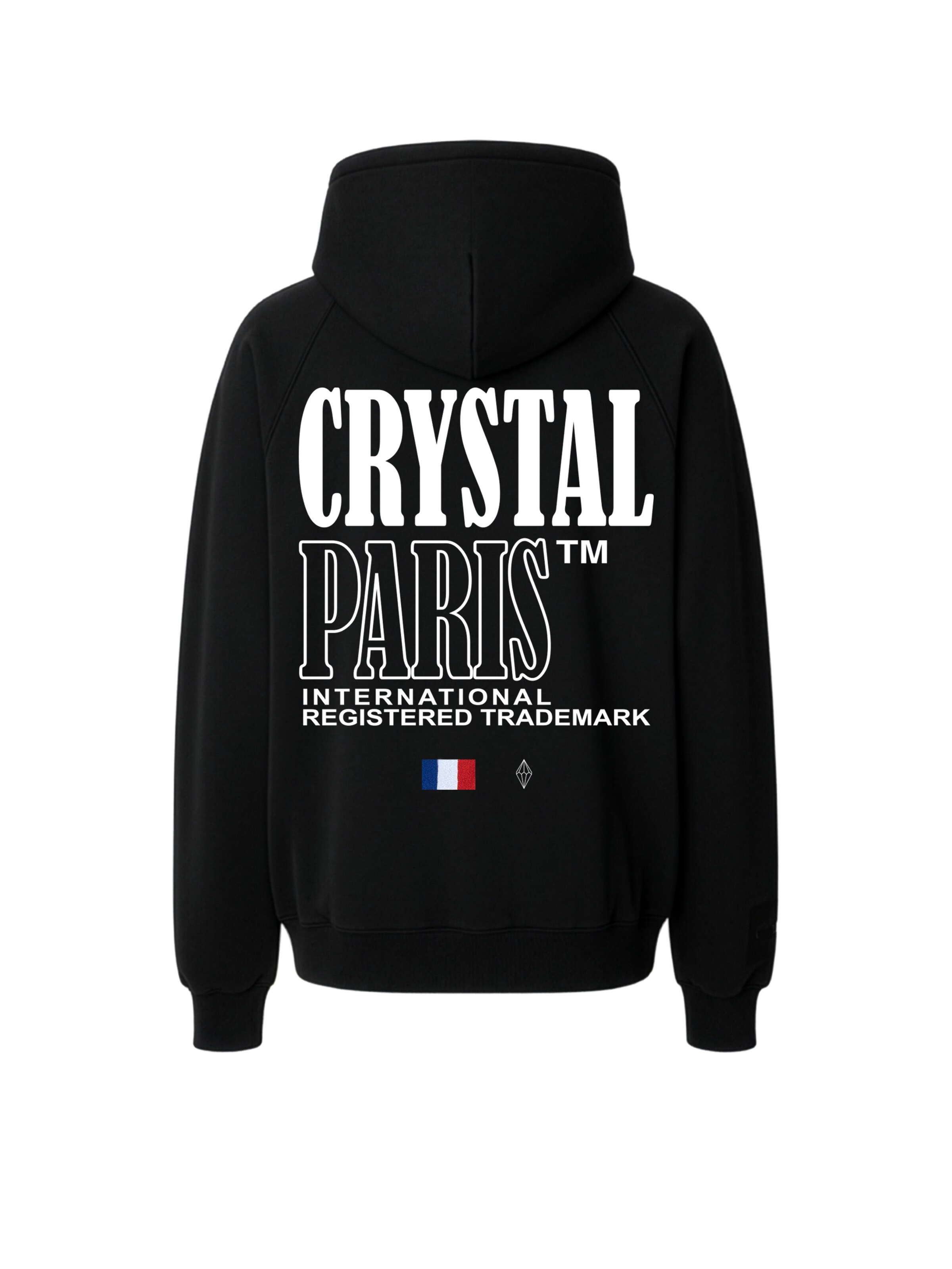 Crystal Paris Sweatvest 'Trademark' in Zwart