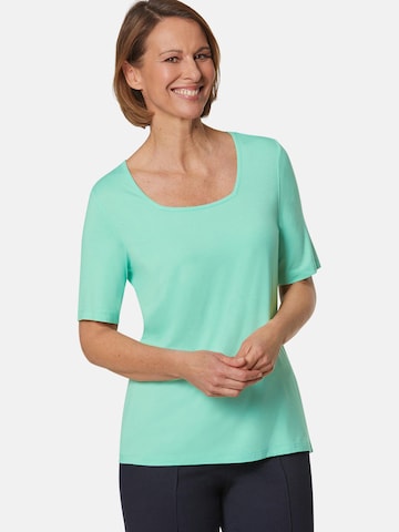 Goldner Shirt in Blau: Vorderseite