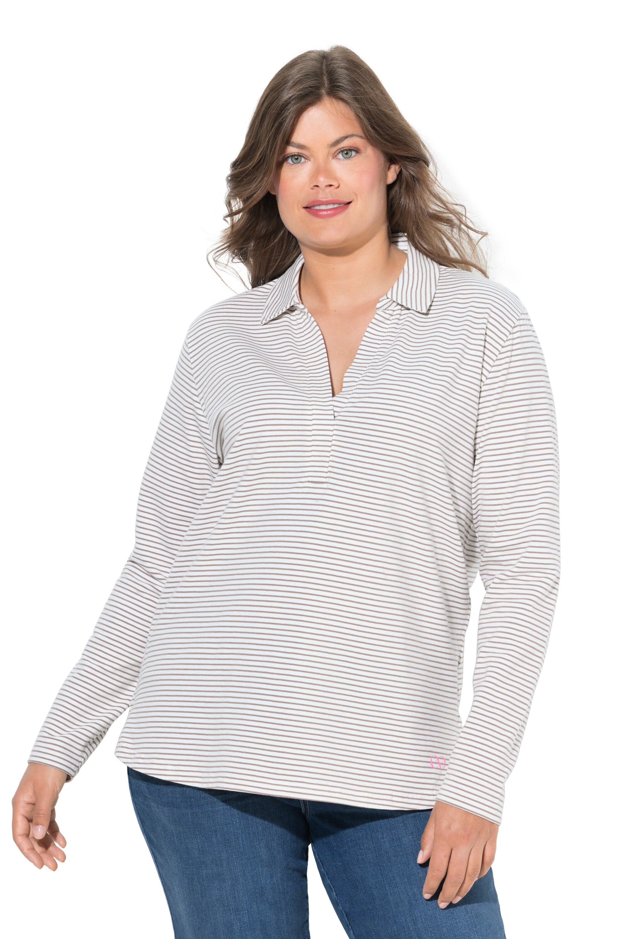 LAURASØN Shirt in Bruin: voorkant