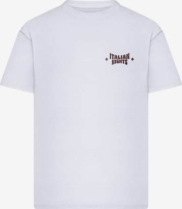 Maglietta 'Italian Nights' di Mister Tee in bianco: frontale