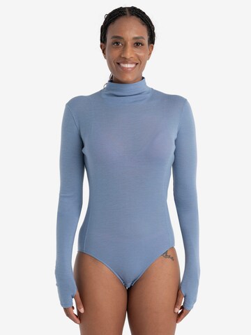 ICEBREAKER Sports bodysuit 'Queens' in Blue: front