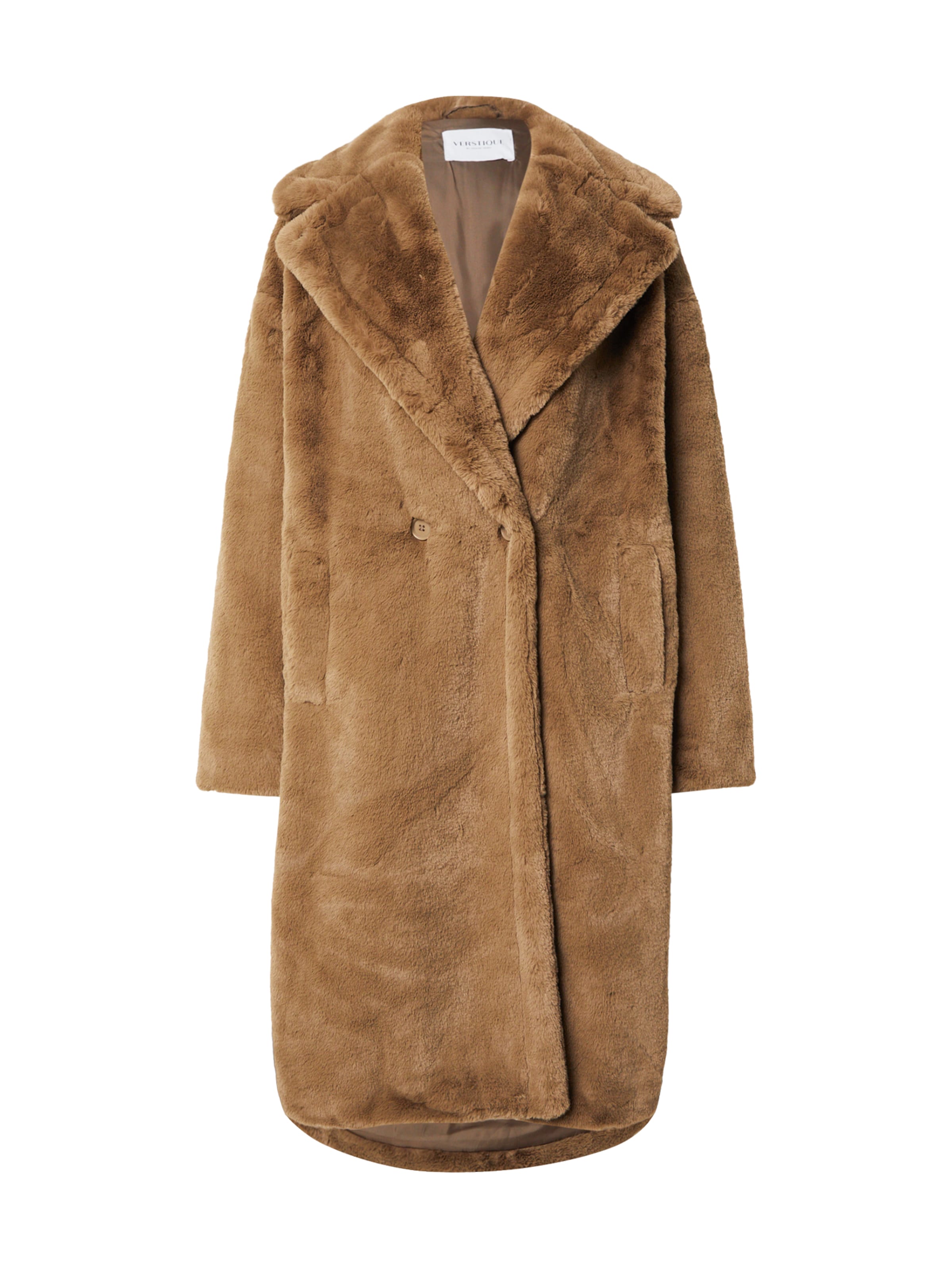 VERSTIQUE - Abrigo de entretiempo en marrón: frente
