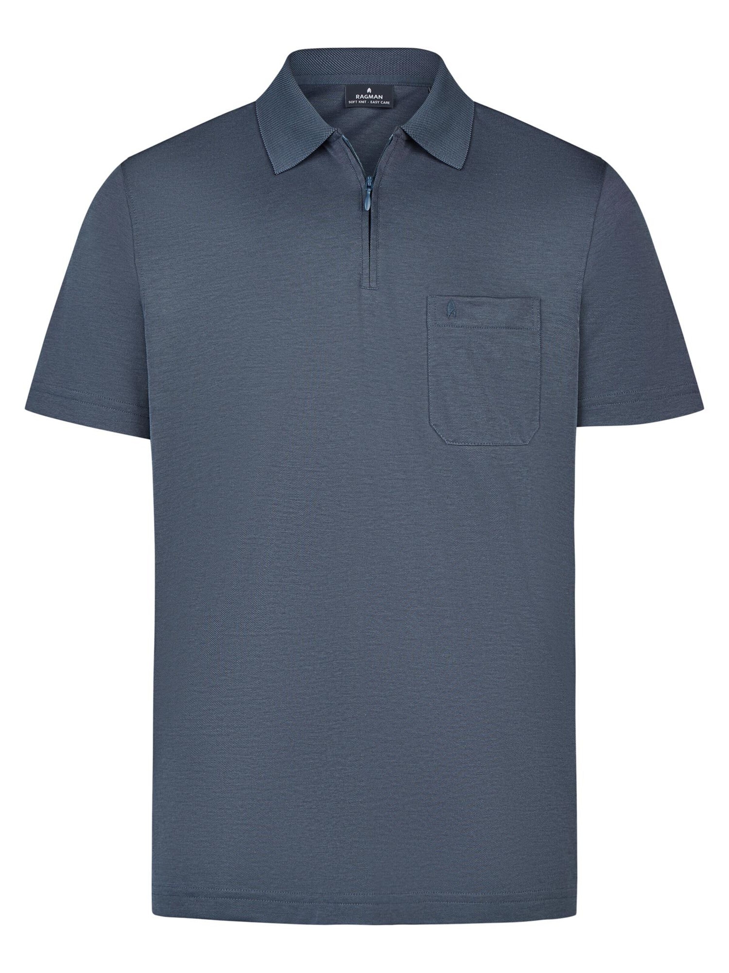 Ragman Shirt 'Basic' in Blue: front