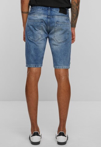 2Y Premium Slimfit Shorts in Blau