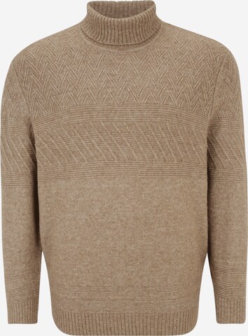 Jack & Jones Plus - Jersey 'Milo' en beige: frente