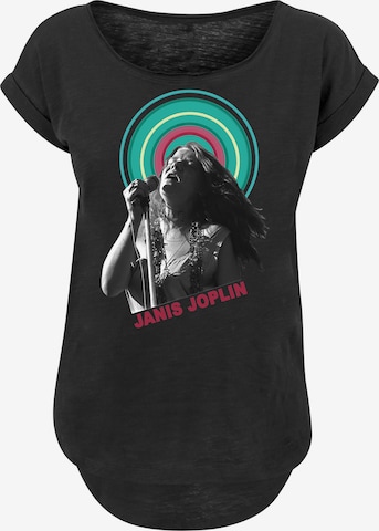 F4NT4STIC Shirt 'Janis Joplin' in Zwart: voorkant