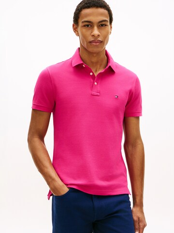 T-Shirt 'CORE 1985 SLIM POLO' TOMMY HILFIGER en rose : devant