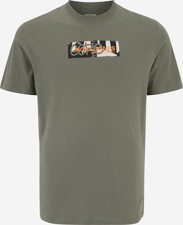 T-Shirt Jack & Jones Plus en vert : devant