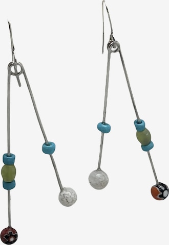 Orecchini 'Multicolored swing pendant in 925 silver and crystal. One size fits all.' di Plata Única in argento: frontale