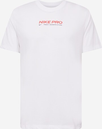 T-Shirt fonctionnel NIKE en blanc : devant