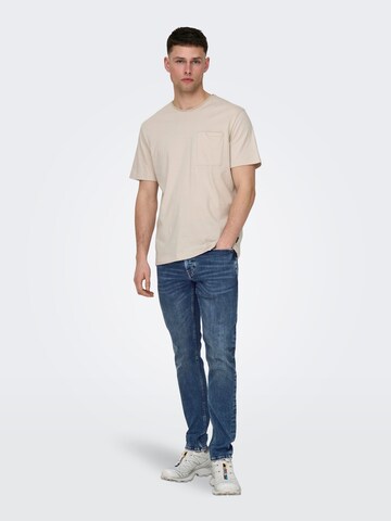 Only & Sons Skinny Fit Дънки 'Warp' в синьо