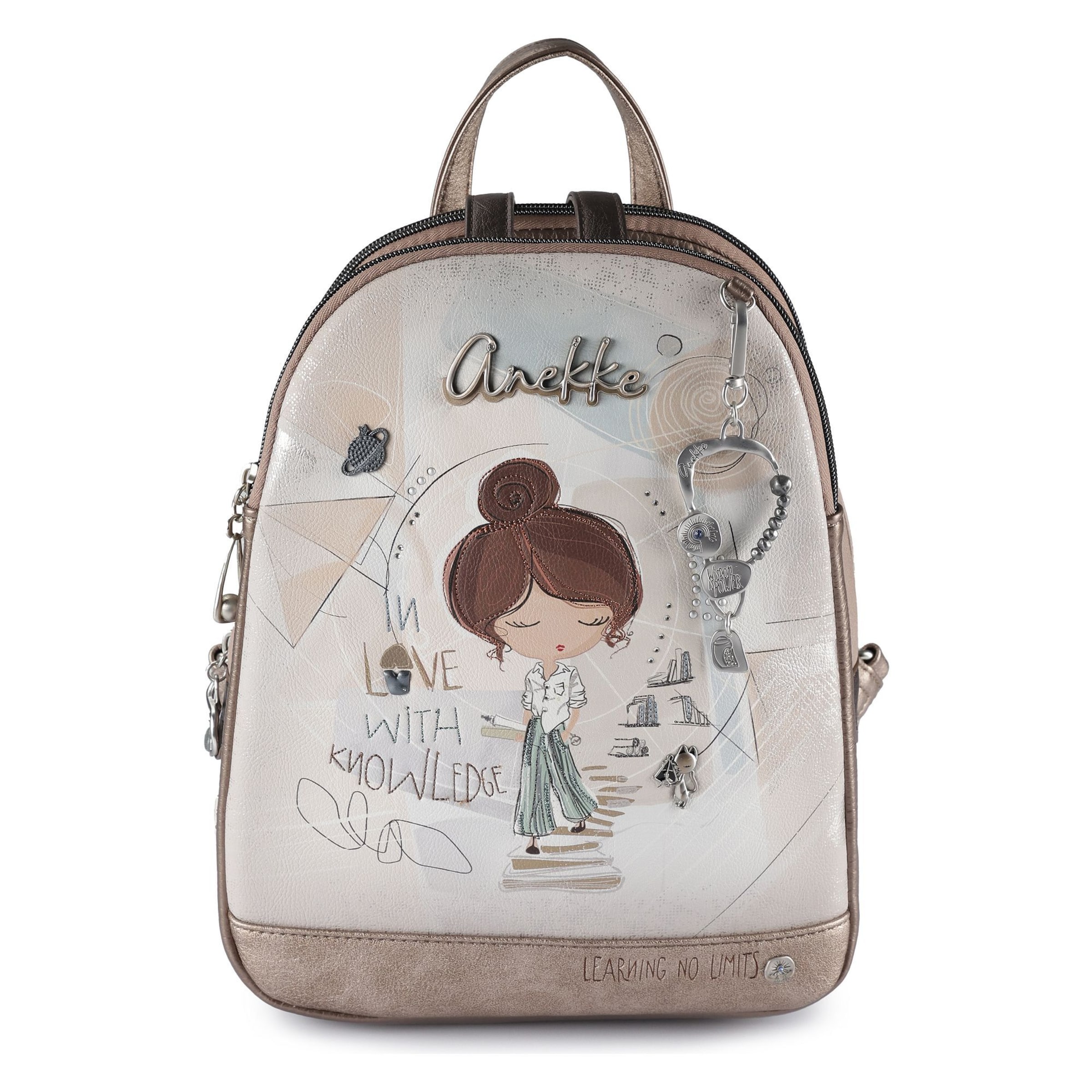 Anekke Rucksack 'Sophia City' in Beige: Vorderseite