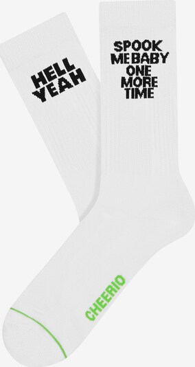 CHEERIO* Socks 'Words Of Witchidom' in Black / White, Item view