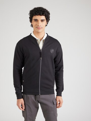 INDICODE JEANS Sweatjacke 'Mohasan' in Schwarz: Vorderseite