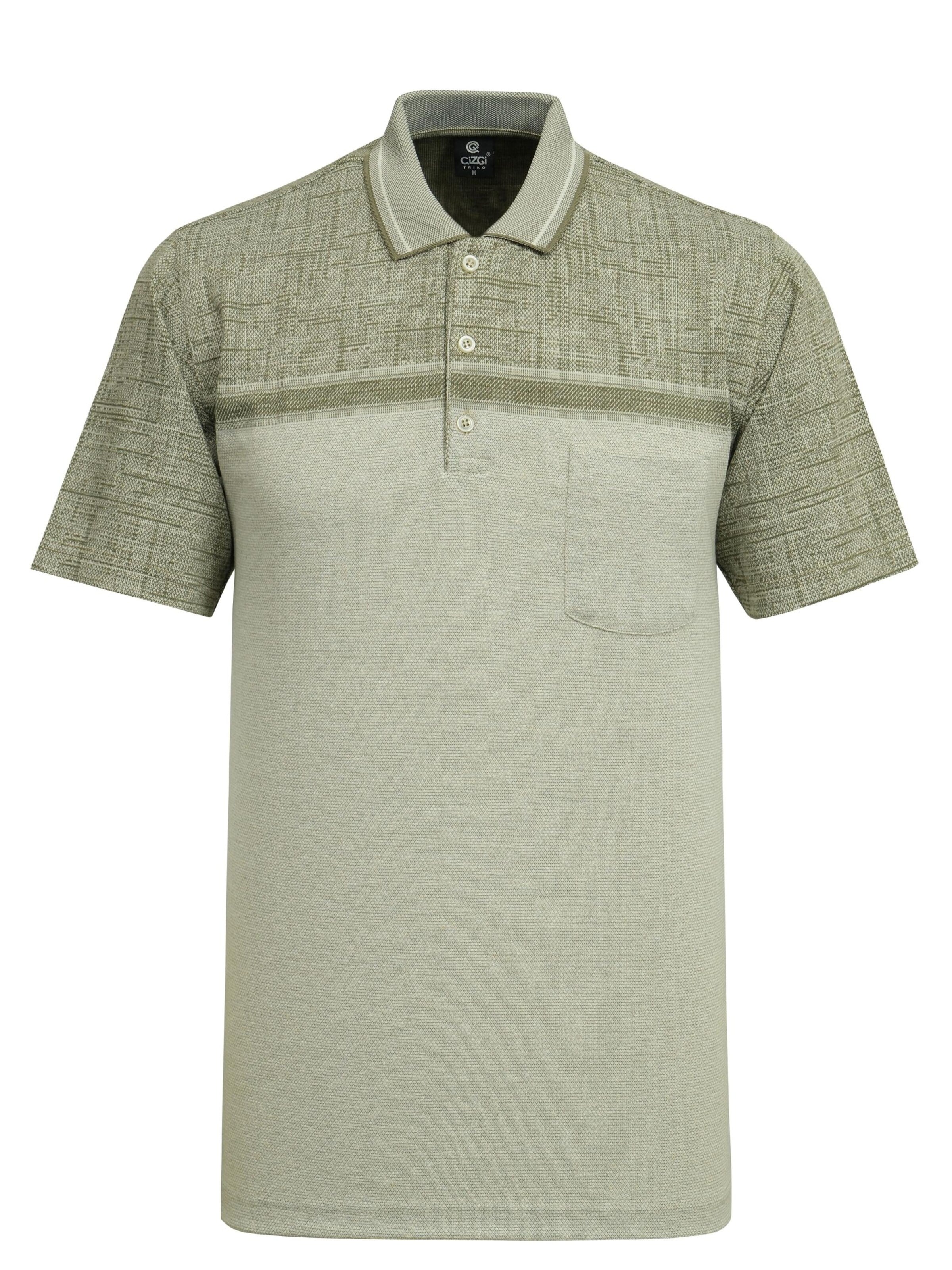 Cizgi Triko Shirt‌‌‌‌‌‌‌ in Grün: Vorderseite