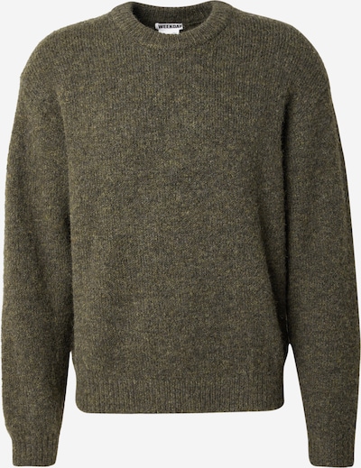 WEEKDAY Neulepaita 'Emilio' värissä oliivi, Tuotenäkymä
