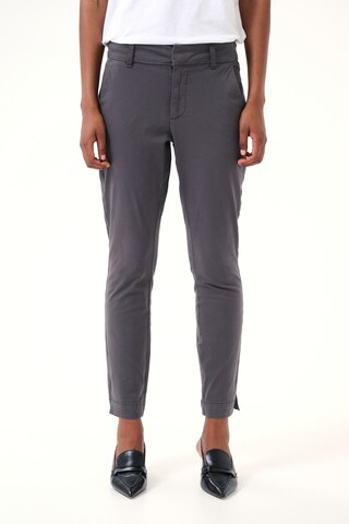 Kaffe Slimfit Broek 'Mette' in Grijs: voorkant