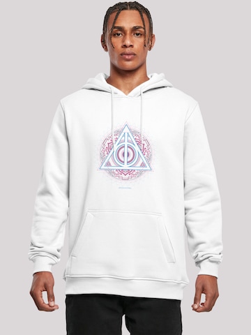 F4NT4STIC Sweatshirt 'Harry Potter Neon Heiligtümer des Todes' in White: front