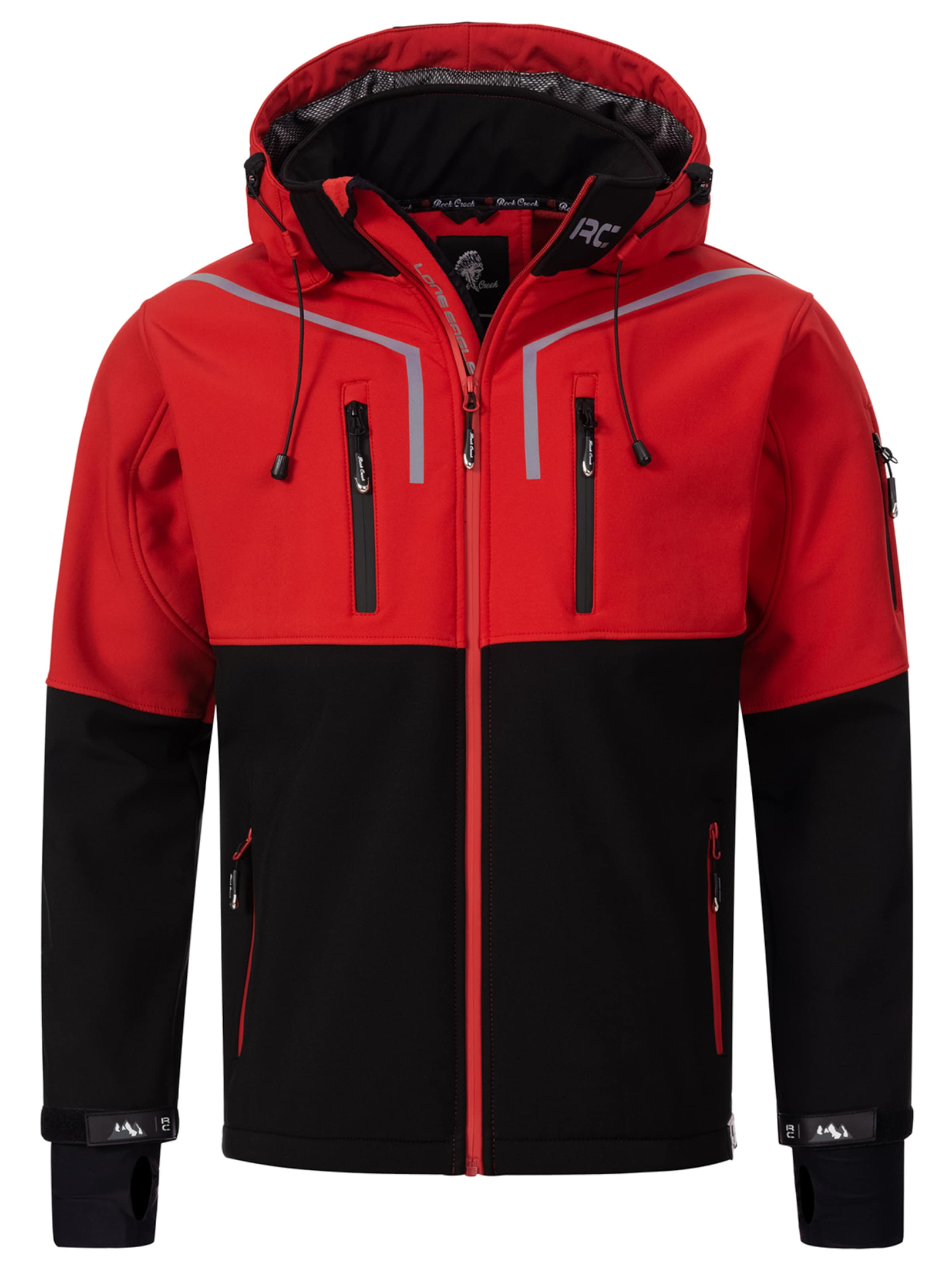 Rock Creek Outdoorjacke in Rot: Vorderseite