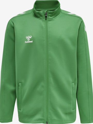 Hummel Athletic Zip-Up Hoodie 'Core Xk Poly' in Green: front
