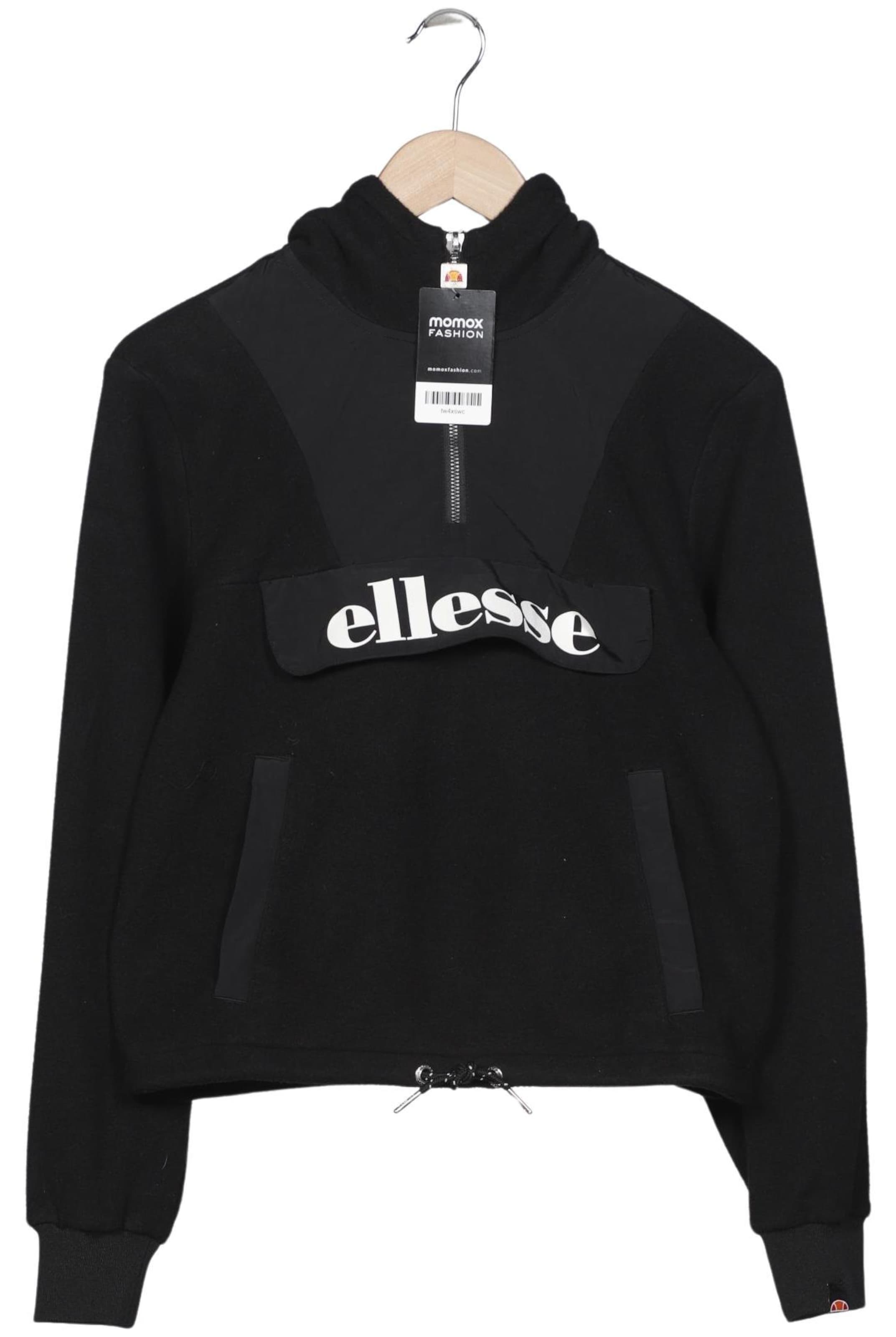 ELLESSE Sweatshirt & Zip-Up Hoodie in S in Black: front
