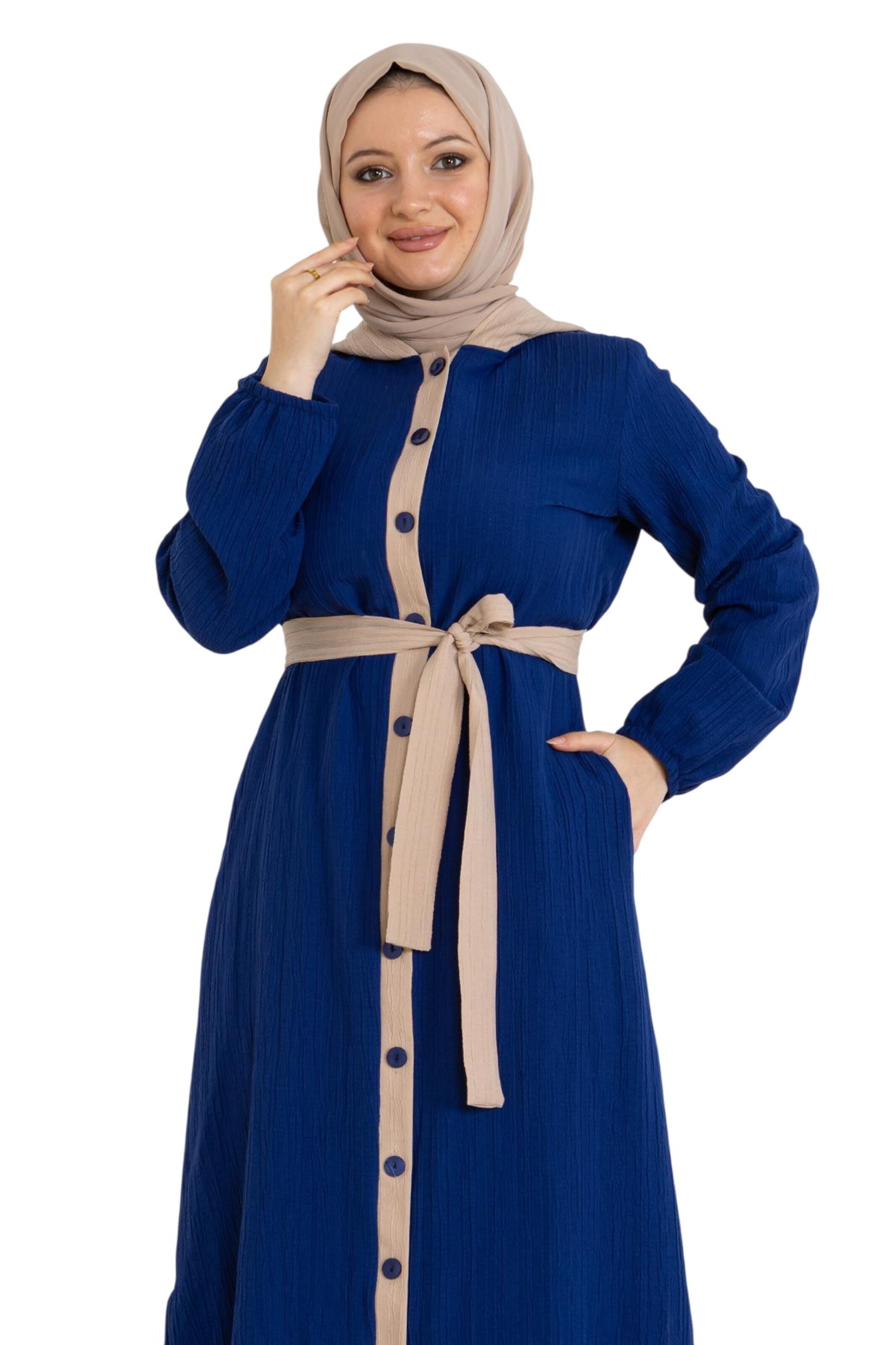 Robe-chemise MODAMIHRAM en bleu