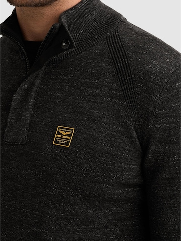 PME Legend Sweter 'Pullover with half-zip and raglan sleeves' w kolorze czarny