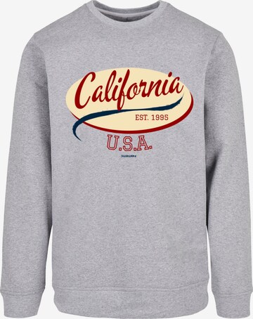 Sweat-shirt 'California' F4NT4STIC en gris : devant