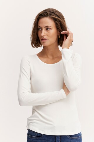 Fransa Shirt 'Kasic' in Wit: voorkant
