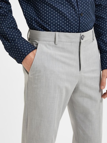 SELECTED HOMME Slimfit Bukser med fals i grå