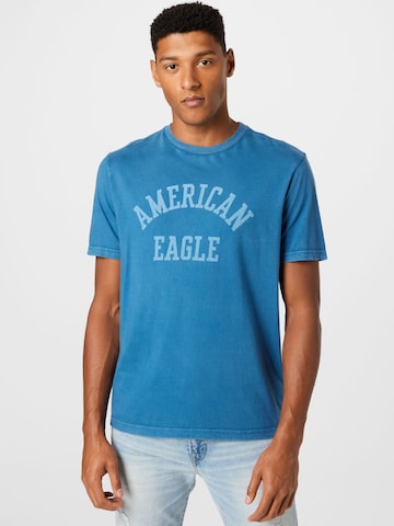 American Eagle Shirt in Blauw: voorkant