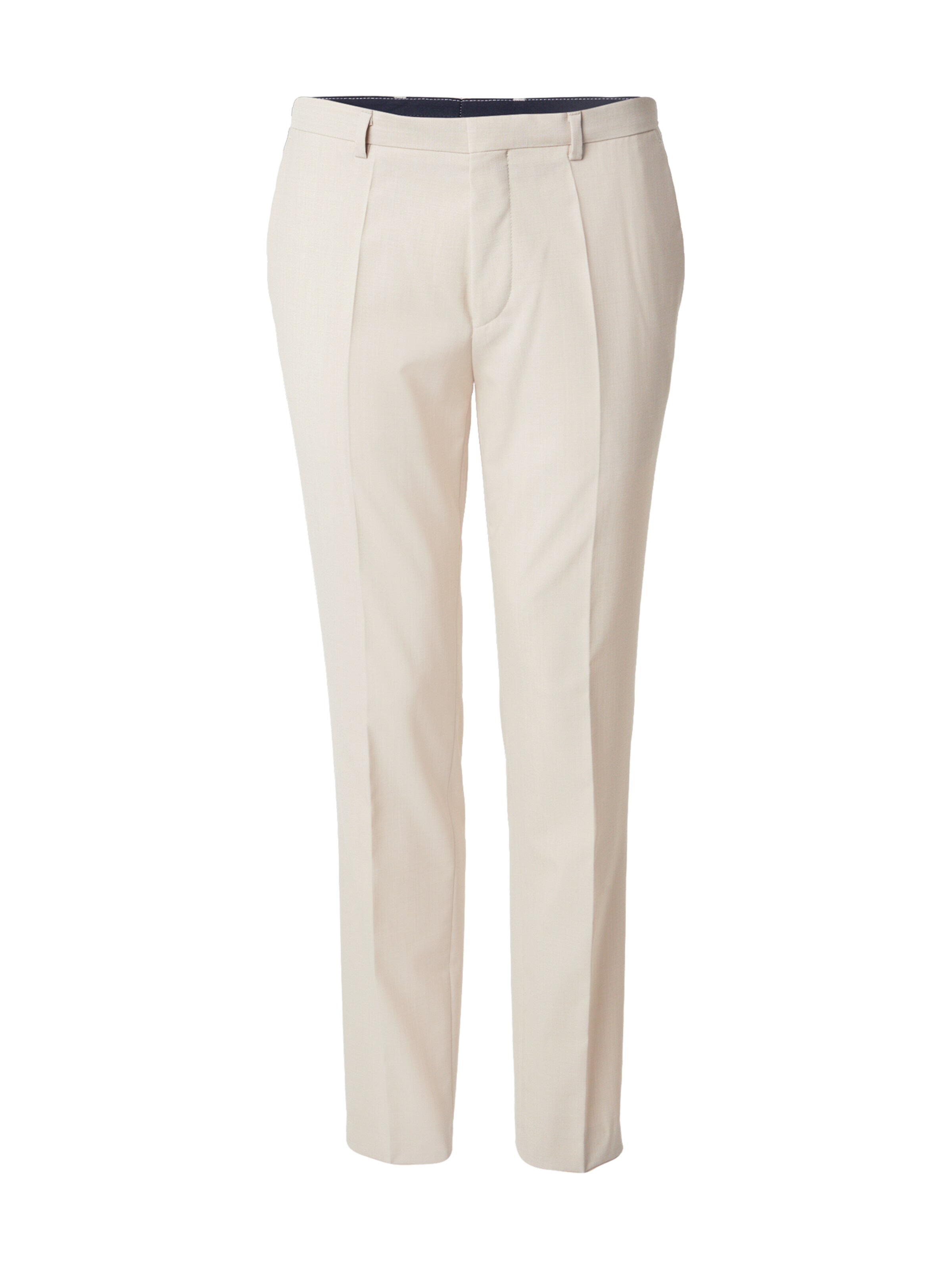 HUGO Slimfit Παντελόνι με τσάκιση 'Hesten232X' σε μπεζ: μπροστά