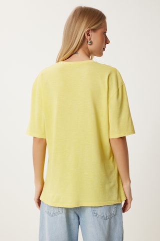 T-shirt oversize Happiness İstanbul en jaune