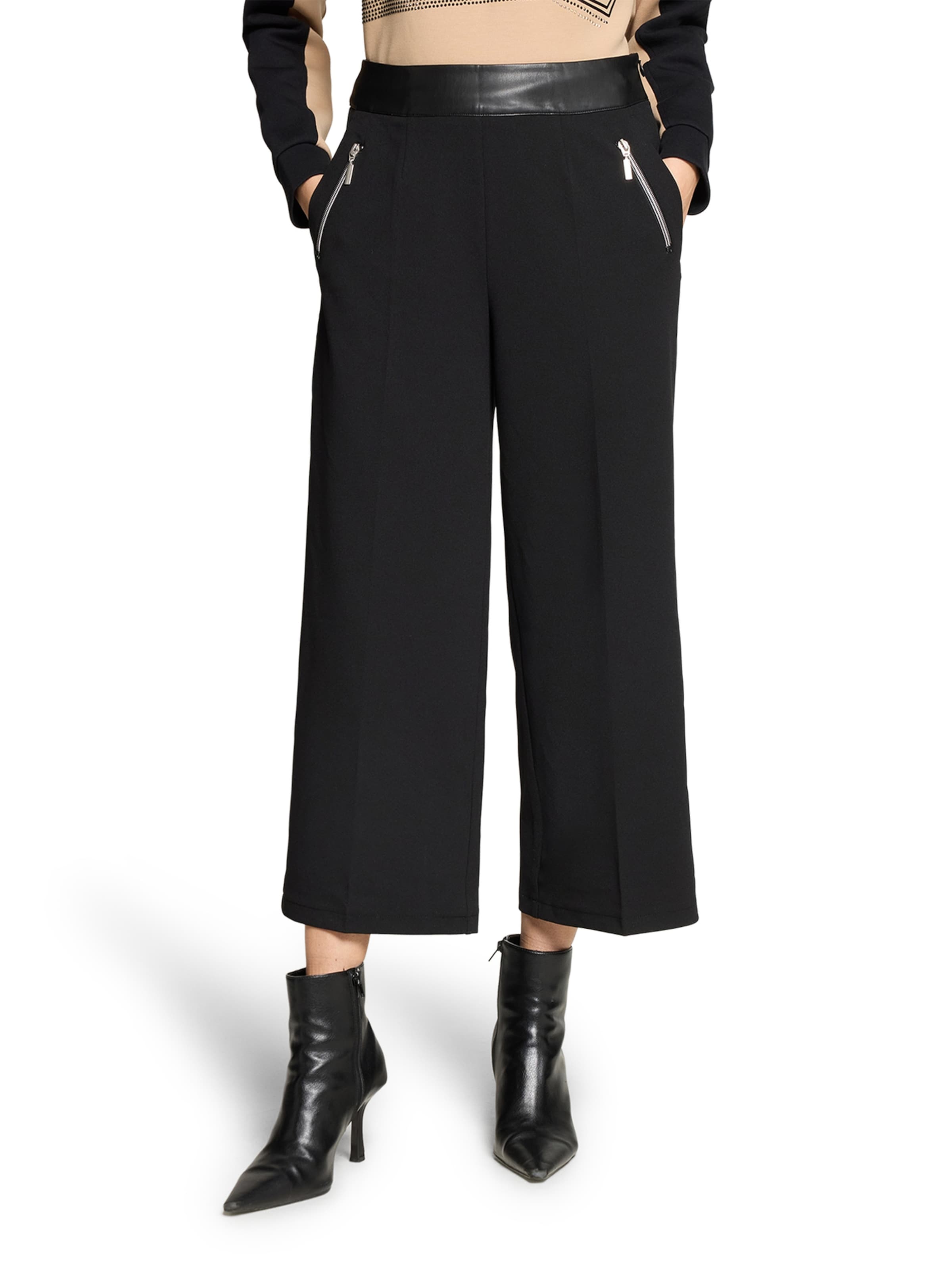 Loosefit Pantalon à plis Betty Barclay en noir : devant