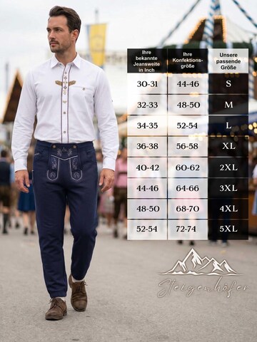 Steigenhöfer Regular Traditional Pants 'Marius' in Blue