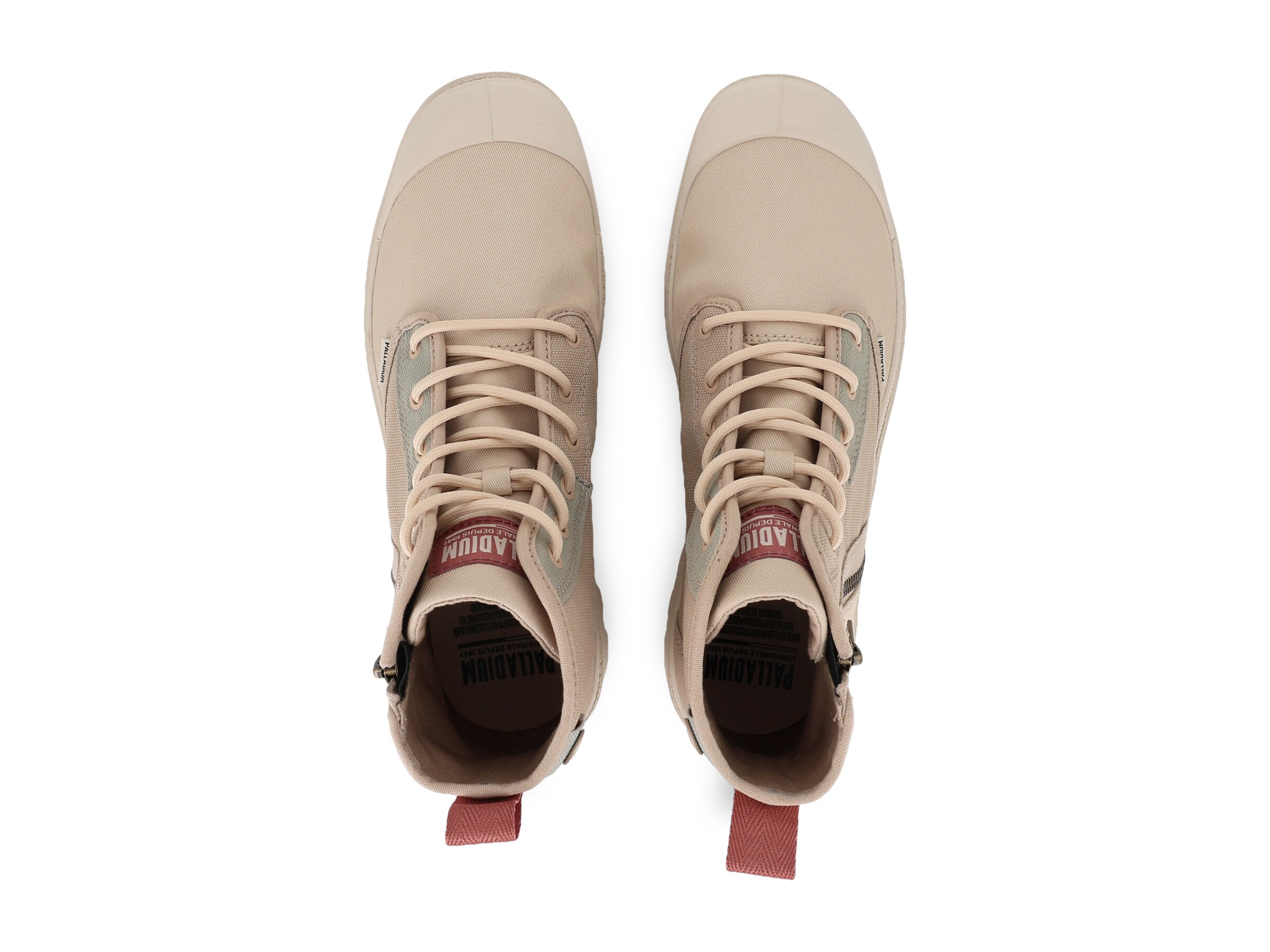 Palladium Schnürstiefelette in Beige