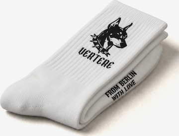 Calzino sportivo di Vertere Berlin in bianco: frontale