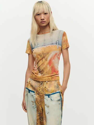 Tricou de la Desigual pe galben: față
