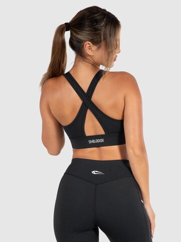 Smilodox Bustier Sport bh 'Fastlane' in Zwart